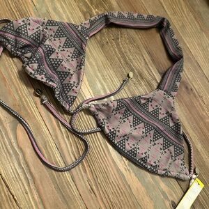 Tori Praver Swimwear Geometric Bikini - Pink and Black